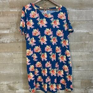 Vibrant Floral Blue Top